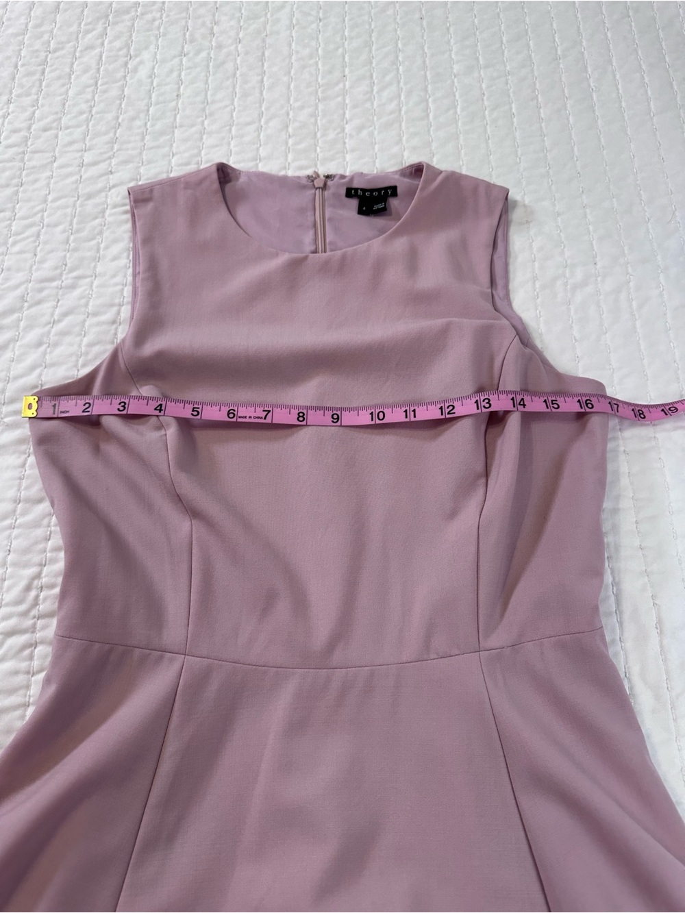 Theory VirginWool Blend Sleeveless Classic Fit and Flare Mini Dart Dress Size 4 - Picture 8 of 14
